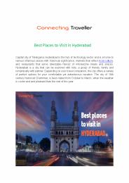 Places to visit in Hyderabad