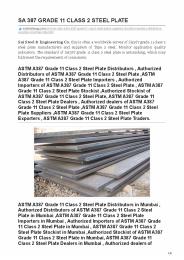 ASTM A387 Grade 11 Class 2 Steel Plate