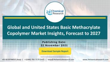 Global and United States Basic Methacrylate Copolymer Market Insights, Forecast to 2027