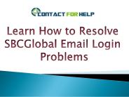 Learn How to Resolve SBCGlobal Email Login Problems