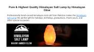 Pure & Highest Quality Himalayan Salt Lamp by Himalayan Glow