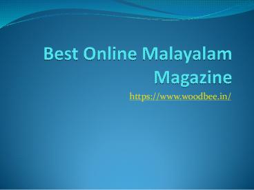 best online malayalam magazine