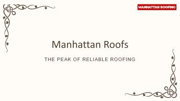 Manhattan Roofs