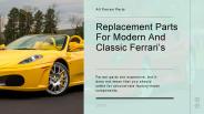 Replacement Parts For Modern And Classic Ferrari’s