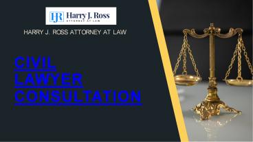Civil Lawyer Consultation - Harry J. Ross Attorney