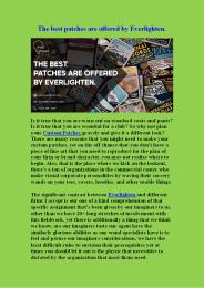 The best patches are offered by Everlighten.