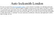 auto locksmith london