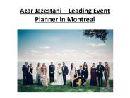 Azar Jazestani – Leading Event Planner in Montreal