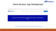 Home Services App Development