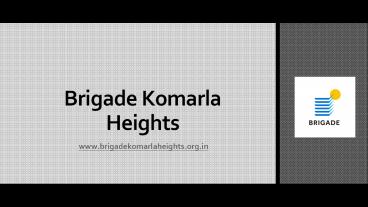 Brigade New Launch Luxury Flats in Bangalore