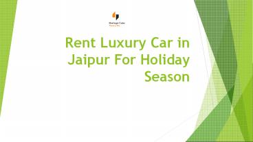 Luxury Car Rental in Jaipur