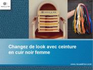 Changez de look avec ceinture en cuir noir femme