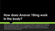 How does Anavar 10mg work in the body?