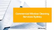 JBN Commercial Window Cleaning Services Sydney