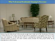 Why Professional Residential Cleaning Is Necessary