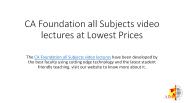 CA Foundation all Subjects video lectures by Aiminstitute