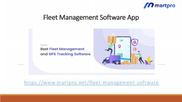 Fleet Management Software App
