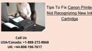 Solve Canon Printer Not Recognizing New Ink Cartridge Error