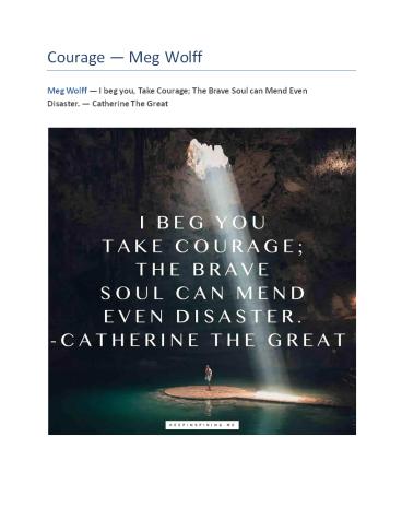 Courage - Meg Wolff