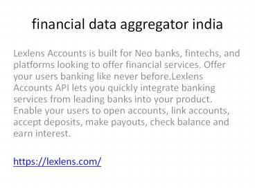 financial data aggregator india