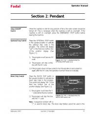 Operator manual for fadal pendant