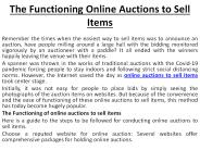 online auctions to sell items