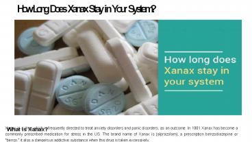 How Long Does Xanax Stay in Your System?