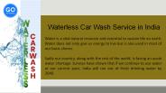 Top Waterless Car Wash Service in India