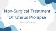 Non Surgical Treatment of Uterus Prolapse
