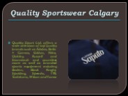 Quality Sportswear Calgary