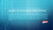 Guide to Stainless Steel Piping