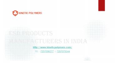 ESD Products Manufacturers in India