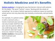 Holistic Medicine and It's Benefits