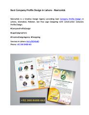 Best Company Profile Design in Lahore - NavicoAds