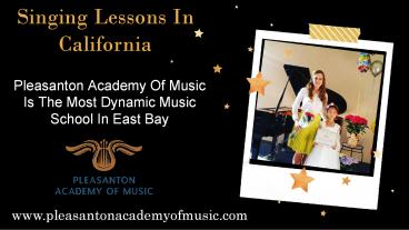 Singing Lessons In California