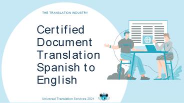 Certified Document Translation Spanish To English