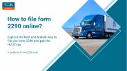 How to file form 2290 online?