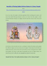 Benefits of Placing Radha Krishna Statue In Colony Temple