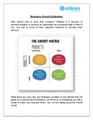 Business Growth Strategies