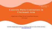 Facts of Concrete Patio Contractors in Cincinnati Area