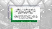 How To Hire A Landscaping Lighting Contractor