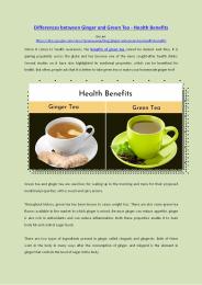 Differences Between Ginger and Green Tea