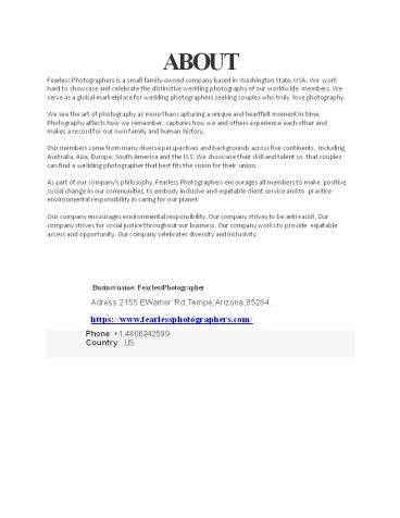 Fearless Photographers