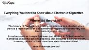 Everything You Need to Know About E-Cigarettes