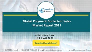 Global Polymeric Surfactant Sales Market Report 2021