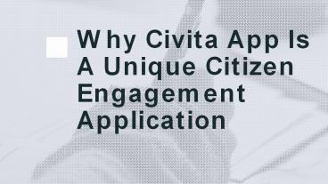 Why Civita App Is A Unique Citizen Engagement Application