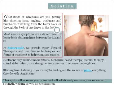 Physical therapy for sciatica in Oakland