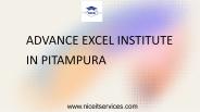 Advance Excel Institute in Pitampura, Rohini, North Delhi