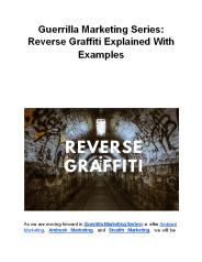 Guerrilla Marketing Series:: Reverse Graffiti Explained With Examples
