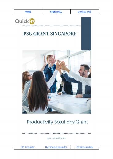 PSG Grant Singapore. Productivity Solutions Grant.